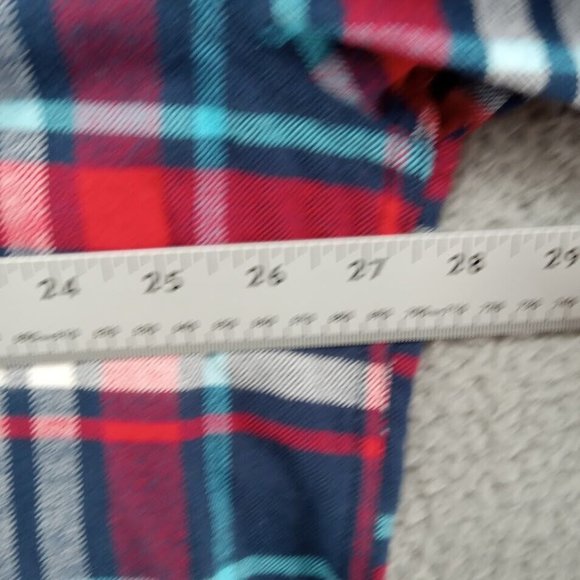 Weatherproof Shirt Mens XXL Tall Red‎ White Blue Tartan Plaid Flannel Western - Picture 6 of 8